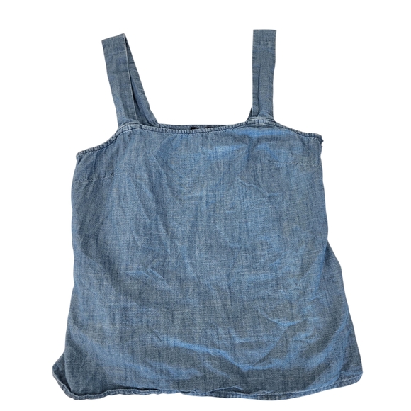 J. Crew Blue Denim Style Tank Top Wide Strap Size Small - Picture 6 of 13